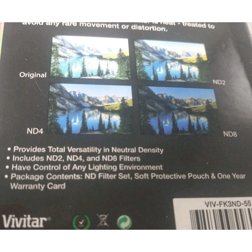 Vivitar 3-Piece 55mm ND2 / ND4 Filter Set